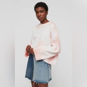 All Saints Simmi Wide Sleeve Tie Dye Sweatshirt. Oversized fit. Size small